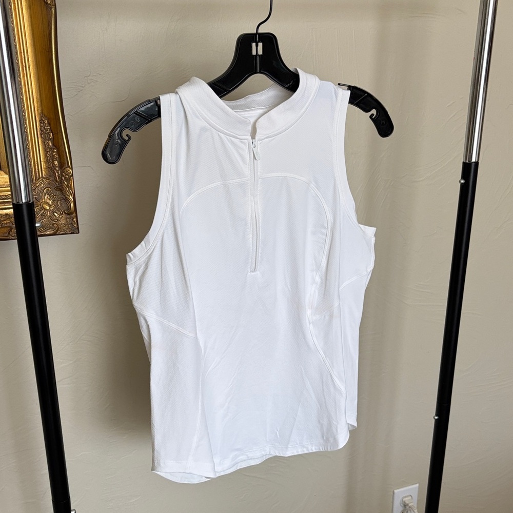 Lululemon White Sleeveless Women's Tennis Top
